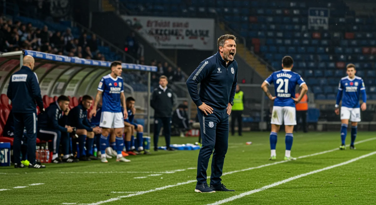 MLS coach reacts with frustration to late goal, team bench dejected