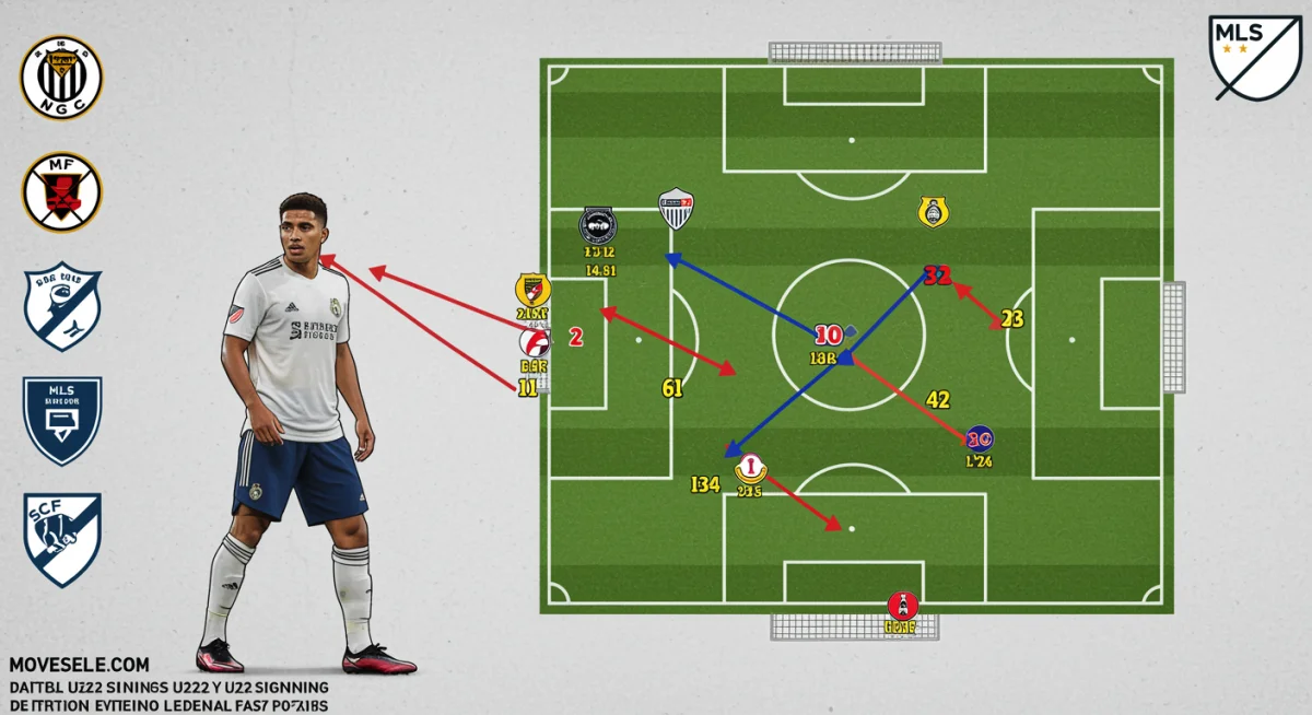 Tactical board illustrating MLS team strategy for U22 player integration