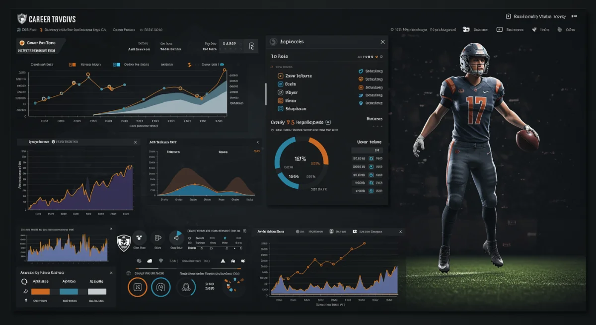Visualizing player career trajectory with predictive analytics