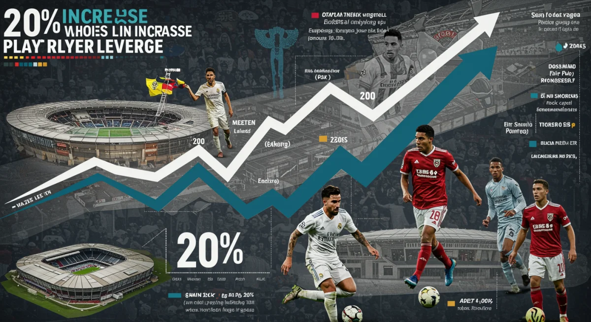 Infographic showing a 20% increase in player leverage with charts and player silhouettes.