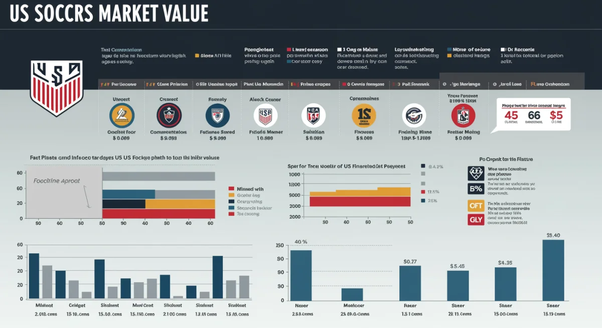 Infographic detailing factors influencing soccer player market value.