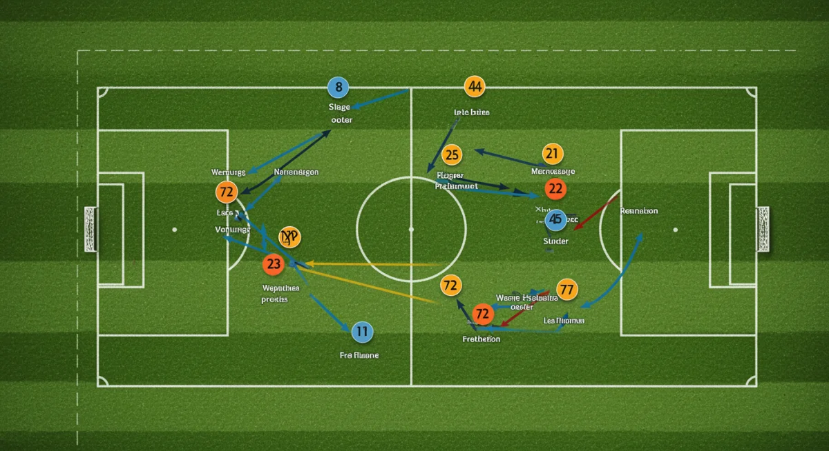 Strategic soccer field diagram showing versatile player transitions