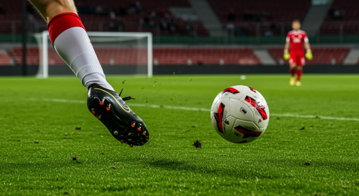 Player executing a pinpoint lob pass, leading to a scoring opportunity in MLS.