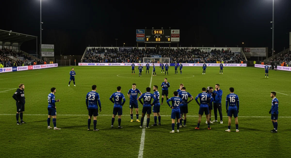 Emotional reactions of players and fans to a red card during a tense match.