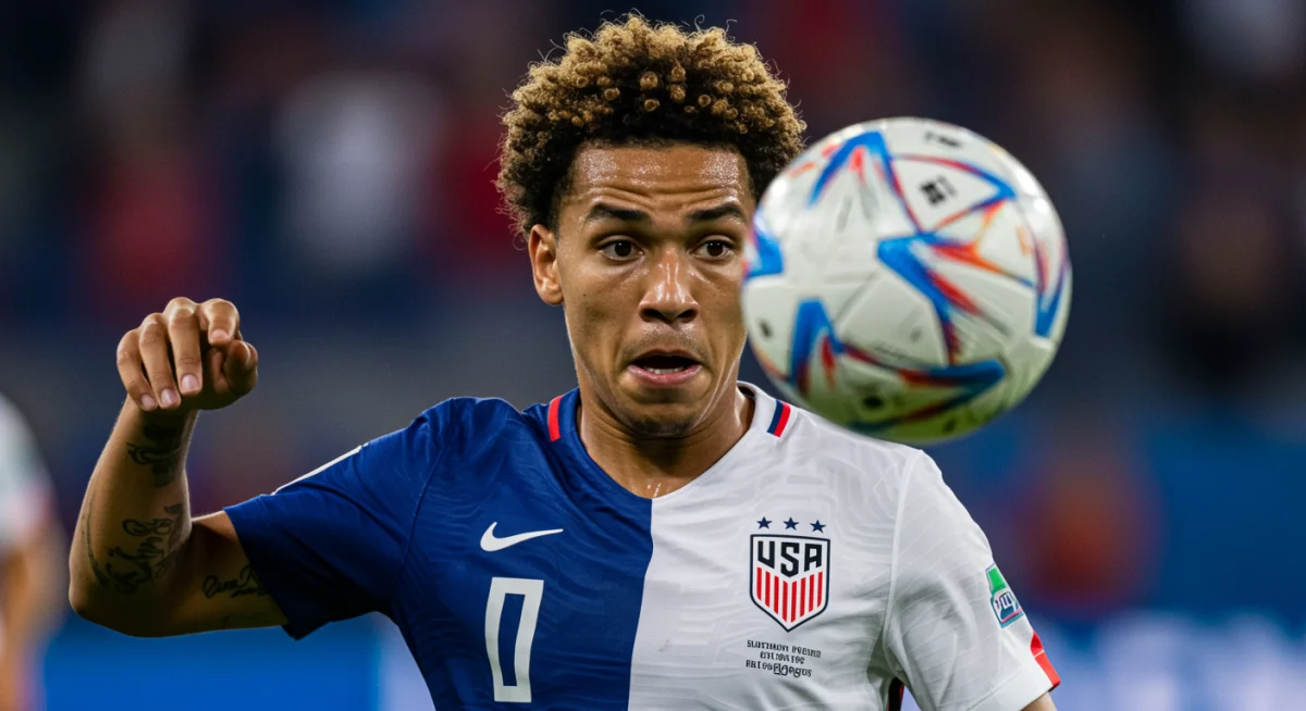 Soccer player making decisive pass, demonstrating tactical adaptability