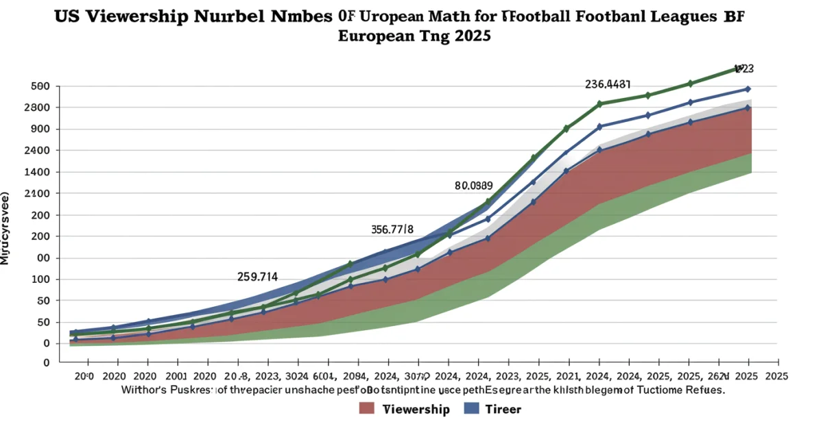 Graph illustrating significant growth in US viewership for European football leagues.