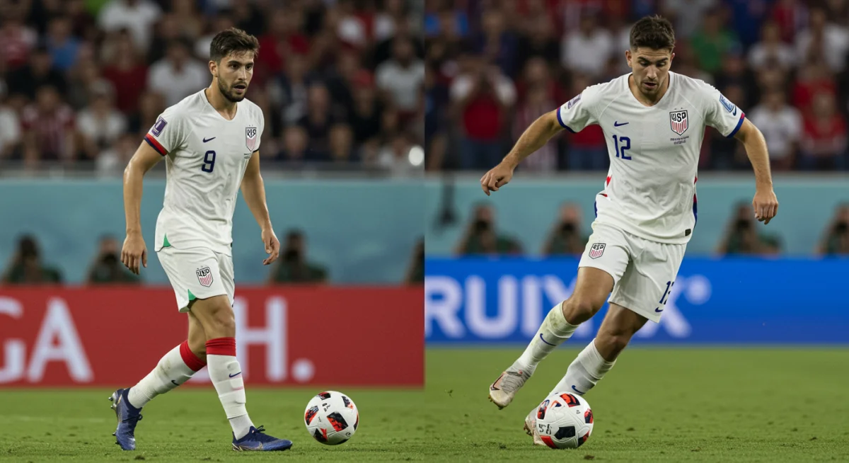 Comparison of US wingers in defensive and attacking tactical roles