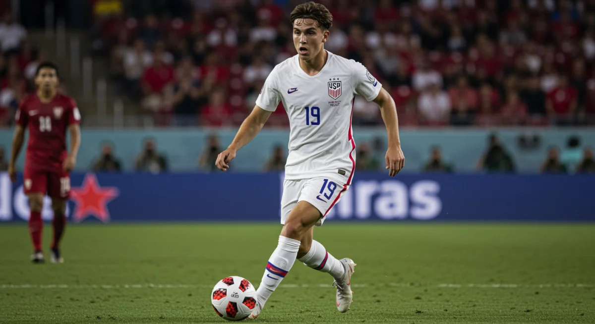 Emerging USMNT leader demonstrating skill during a soccer match