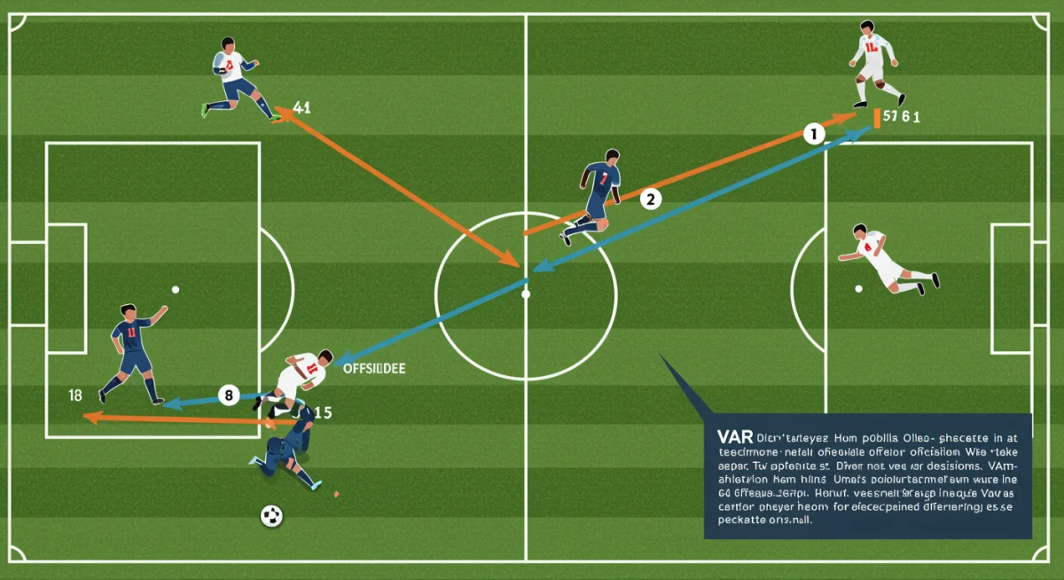 VAR offside rule graphic with precise measurement lines