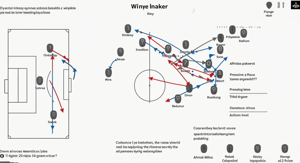 Tactical board illustrating winger role adaptations in soccer formations