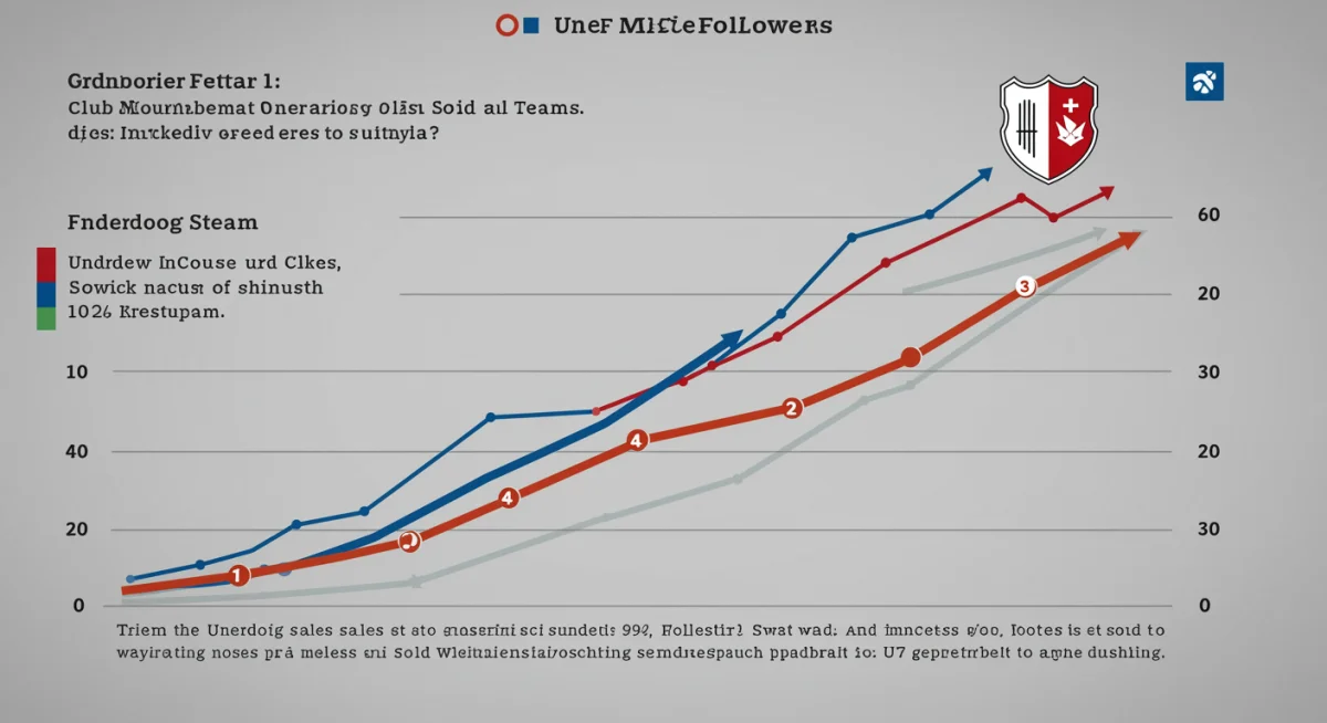 Graphic showing increased club popularity and merchandise sales after underdog success
