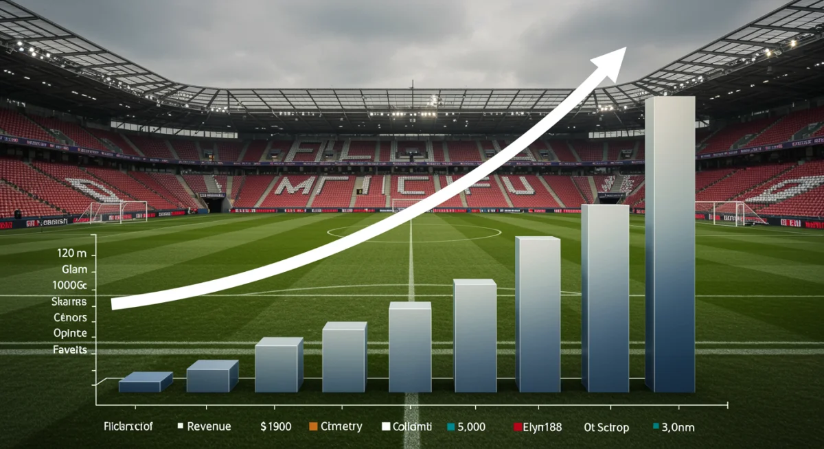 Graph showing financial growth and sustainable practices for football clubs under new regulations