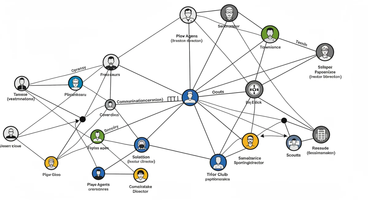 Network diagram of MLS player agents and club decision-makers