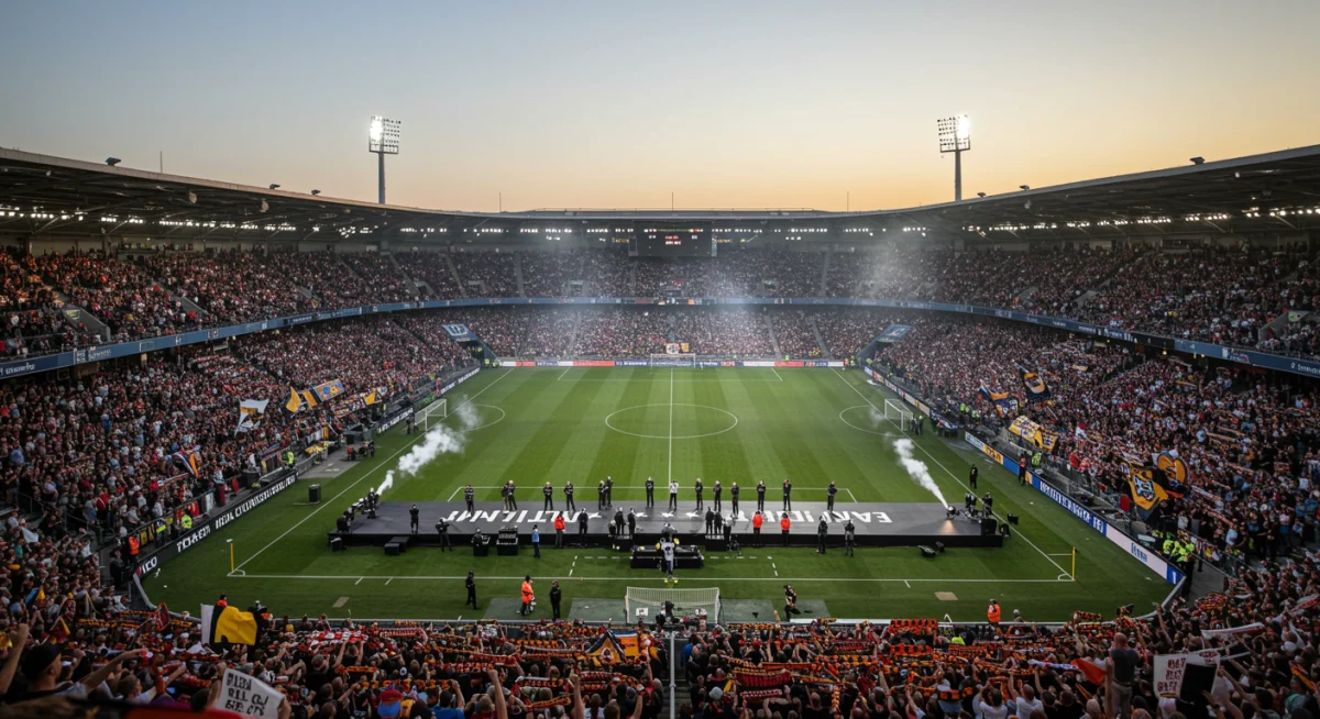 Excitement and fan reaction to a new star player's unveiling at a European club.