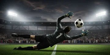 Goalkeeper making a game-winning save in a USL Championship match