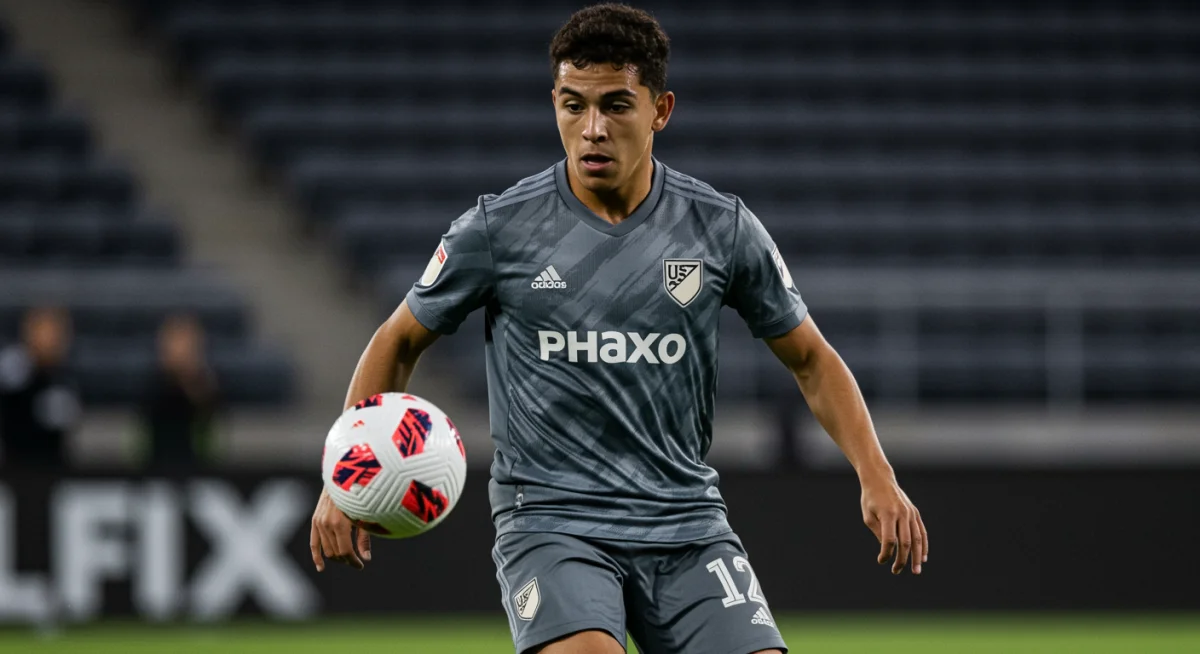 Young USL player demonstrating exceptional ball control and agility during a game.