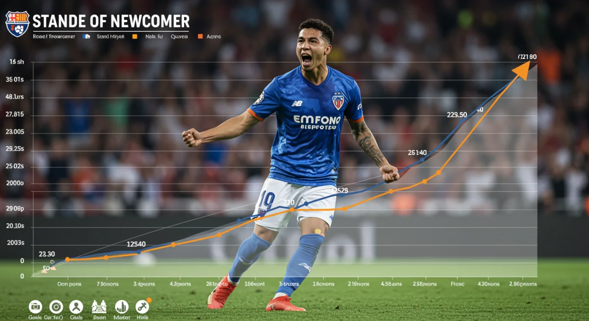 Statistical breakdown of a breakthrough soccer newcomer's performance in Q1 2026.