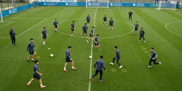Young players training at a modern Serie A youth academy