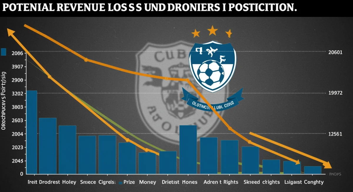 Graph showing financial losses for football clubs due to VAR decision impacts on league standing.